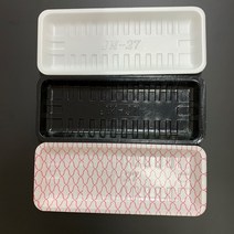 PSP 트레이 27호 300EA 소량판매 PSP용기 (정육접시 반찬포장 떡포장 일회용 접시), 검정