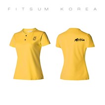 FITSUM 핏섬 FIELD T 남여공용 노란색 탁구 필드 유니폼 배드민턴 티셔츠 냉감 원단 배구 농구 테니스