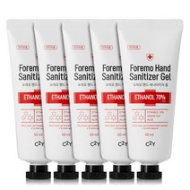 C2Y 휴대용 손소독제 손소독젤 손세정제 대용량 60ml, 5개