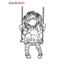 클리어 스탬프 및 금속 커팅 다이 소녀, 23 110_01 only stamp