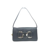 정품 마이클코어스 MICHAEL KORS 여성용 오버사이즈 Id 체인 페블 가죽 클러치 블랙/골드