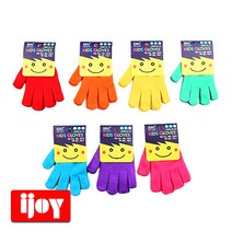 보아스 극세사장갑 초등 아동 유아 5개, 레드