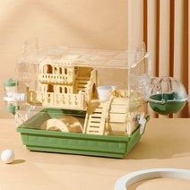 새하영 햄스터집 투명 깨물기 방지 대형 햄스터 하우스 케이지, 타입3, 핑크