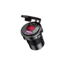 QC3.0 듀얼 USB 해양 보트 오토바이 TRUC 용 빠른 충전기 소켓 전원 출구, 빨간색