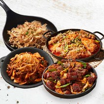 쿡솜씨 밀키트세트 홈술혼술 (깻잎매콤순대볶음 2인분 + 대구뽈탕 2인분 + 돼지고기콩나물두루치기 2인분 + 해물오꼬노미야끼 2인분)