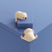 대홍샵 강아지 캐릭터 실리콘 코너 모서리 보호대 8개, 베이지