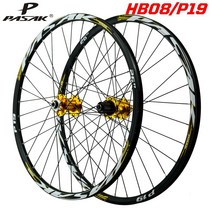 자전거휠 휠셋 캄파놀로 카본 PASAK MTB 산악 26 27.5 29 인치 디스크 브레이크 전방 2 후방 5 밀폐형 베어링 12 단 카세트 32H 림, 09 27.5gold hub gold