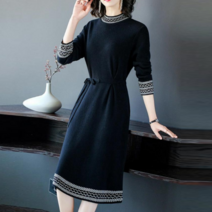 르엠마 스테이 여성니트 여자스웨터 여성스웨터롱 니트 여자긴팔 루즈핏 니트원피스 롱원피스 가을원피스 롱니트 겨울 원피스