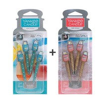 양키캔들 카 벤트 스틱 1+1 차량용 자동차 방향제, 미드썸머나잇+핑크샌드, 1세트