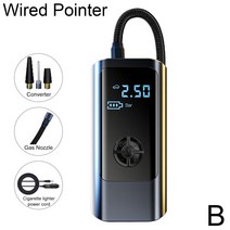 휴대용바람넣기Car Air Compressor Electric Tire Pump 12V Motorcycle Bicycle Portable, 02 wired display