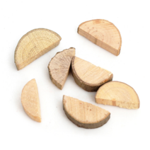 천연나무조각 모음, 04 반원15mm 50g