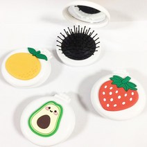 모스트 1+1 휴대용 거울빗 컴팩트 손거울 빗 아보카도, 아보카도 1+1