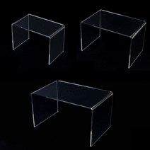 투명 아크릴 진열대 ㄷ자형 디피 진열대 제품진열대 아크릴진열대 화장소품 소품진열 화장품진열대 디피용진열, 사이즈