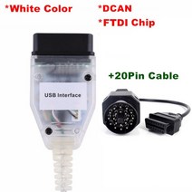 자동차 스캐너 차량 진단기 최신 스위치 FTDI K DCAN USB 인터페이스 BMW Ediabas OBD2 CAN 스캔 진단 호환 도구, [02] Normal 20P