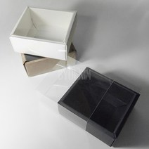 투명 다용도 비누 박스 1단 (10개 이상 낱개) 디퓨저 석고방향제 캔들 선물 포장상자, 블랙