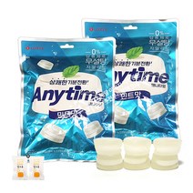롯데 애니타임 민트맛(185g) x 2봉(+밀크츄 2개포함), 1세트