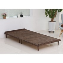 수제 원목 평상형 노헤드 슈퍼싱글 침대 휴게실 엔틱 소형 학생 고급 수퍼, 브라운