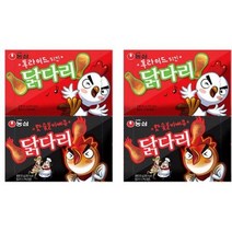 농심 닭다리 후라이드치킨맛 66g x 2p + 핫숯불바베큐 66g x 2p, 1세트