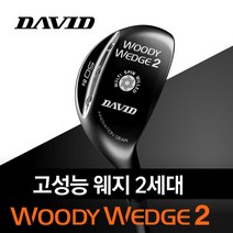 데이비드 2세대 우디웨지 고성능 백스핀 48도 50도 52도 56도 58도 60도 어프로치 피칭 샌드 갭 로브 웨지 + 자석티, 경량스틸