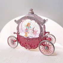 프린세스 궁전마차 오르골 스노우볼 공주워터볼 마차워터볼 마차장식 연말선물 LED 무드등 차박 캠핑 램프
