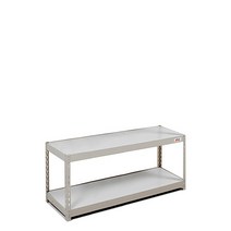 몬스터랙 1200x400x600 2단 선반 철제선반 조립식앵글 베란다선반 조립식선반 앵글선반 랙, 아이보리(FD)