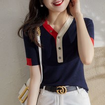 레터링 오버핏꽈배기 쿨 그물 블루 검정 여성 니트 브이넥 반팔 오픈숄더 컬러 언발 주황색