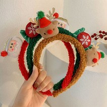 양털크리스마스머리띠, 브라운(총주문최소2개)