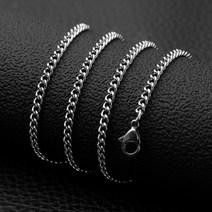 써지컬스틸 커브체인 목걸이(3mm)