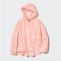 유니클로 UV 바람막이 여성 점퍼 핑크