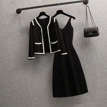 뷔스티에원피스세트 겨울 가을 숙 코디 스타일리쉬 소프트스타일 가디건 코트 빅사이즈 여성의류 배가리기 4814285973, 코트 _끈나시원피스