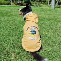 [위드레오] 대형견 중형견 베이지 후드 티셔츠 봄가을 기모 큰개옷 리트리버옷 도베르만