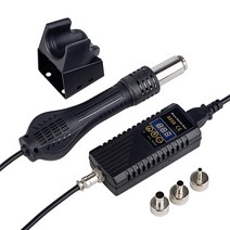 jcd hot air gun 8858 micro rework 납땜 스테이션 led 헤어, 220v EU 플러그, 검은색
