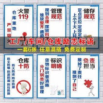 규장제도카드 특종 설치함 시설 관리 작업장 생산 위 벽 창고 기업 슬로건 소방 감독 방화 전력소비 조작 2670163881, 40x60cm, WHX05 한세트 6장