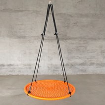 실내 설치형 플렛 그네 문틀 스윙 놀이기구 철봉 나무 팬션 정원 흔들 편안한 원형 의자, 오렌지 지름 80센티