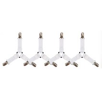 클립 침대 코너 홀더 침대 시트 패스너 매트리스 커버 클립 헤비 듀티 침구 시트 탄성 스트랩 조절 가능, 1-4pcs 흰색