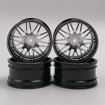 자동차 휠 오프셋 4 피스 3/6/9/12mm CNC 가공 알루미늄 휠 림 1/10 스케일 RC 자동차 온로드 드리프트, 02 4pcs 6mm offset