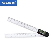 각도계shahe angle inclinometer 200 mm angle 디지털 눈금자 전자 각도계 각도기 angle finder angle Measuring tools, 없음