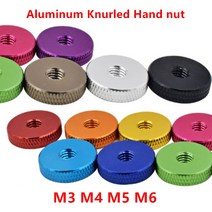 10/5pcs M3 M4 M5 M6 핸드 너트 널링 알루미늄 엄지 조이기, 11 Pink, 02 M4  10pcs