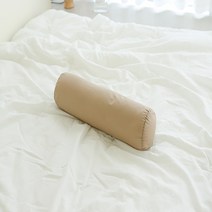 일라오 순면 경추 원통형 목베개 2개, 옐로우 베이지 2개입