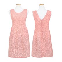 사계절 쉬폰 예쁜 원피스 앞치마 프릴 주름 플라워 어린이집 유치원, 21_폴리피치앞치마, 핑크