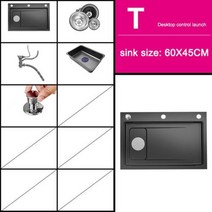 스텐도마 실리콘 베이킹 작업대 스테인리스 스틸 소재 나노 싱크대 상단 장착 304 더블 Ledges 워크스테이션 카운터 세면대 왼쪽 뇌 커팅 보드 아래
