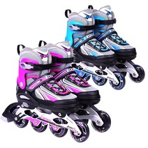 주트 NEW 크로니 인라인스케이트 사이즈조절 어린이 인라인스케이트, 블루S(195-220mm)