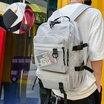 캐주얼 대학생 백팩 여자 남자 메쉬포켓 옥스포드
