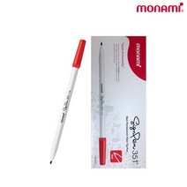 모나미 싸인펜 351, 적색1다스, 3개
