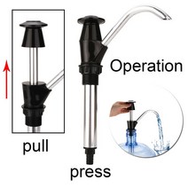 펌프 부품 연결 부속품 수동 물병 펌핑 수도꼭지 캐러밴 싱크 알루미늄 워터 핸드 탭 캠핑 트레일러 모터홈 마시는 교체, 1개, 단일, 단일