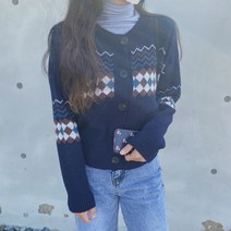 [바보사랑] 인디언 라운드 울 니트 가디건