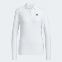 아디다스골프 여성 골프 라운딩 화이트 삼선 긴팔 티셔츠 GU8750