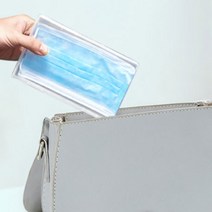 위생적인 휴대용 마스크 보관 케이스 투명 파우치 보관법 케어 습기제거, 1개, F타입
