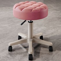 회전 스툴의자 미용 진료 진찰 실험실 네일 시술의자 보조 화장대 의자, 복숭아빵-화이트봉-스크래치방지무음휠