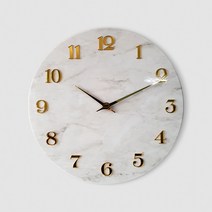 화이트 대리석 디자인 인테리어 무소음 벽걸이 시계 숫자 벽시계 거실, 무소음시계